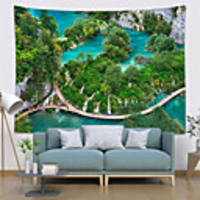 Wall Tapestry Art Deco Blanket Curtain Picnic Table Cloth Hanging Home Bedroom Living Room Dormitory Decoration Polyester Fiber Scenic Island