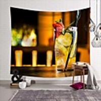 Wall Tapestry Art Deco Blanket Curtain Picnic Table Cloth Hanging Home Bedroom Living Room Dormitory Decoration Polyester Fiber Still Life Modern Drink