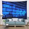 Wall Tapestry Art Deco Blanket Curtain Picnic Table Cloth Hanging Home Bedroom Living Room Dormitory Decoration Polyester Fiber Still Life Modern Neon Blue