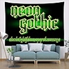 Wall Tapestry Art Deco Blanket Curtain Picnic Table Cloth Hanging Home Bedroom Living Room Dormitory Decoration Polyester Fiber Still Life Modern Neon Light Green English