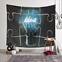 Wall Tapestry Art Deco Blanket Curtain Picnic Table Cloth Hanging Home Bedroom Living Room Dormitory Decoration Polyester Fiber Still Life Modern Neon Puzzle Light