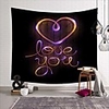 Wall Tapestry Art Deco Blanket Curtain Picnic Table Cloth Hanging Home Bedroom Living Room Dormitory Decoration Polyester Fiber Still Life Modern NeonLove Confession