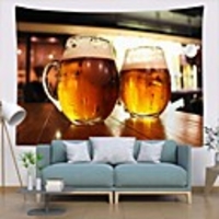 Wall Tapestry Art Deco Blanket Curtain Picnic Table Cloth Hanging Home Bedroom Living Room Dormitory Decoration Polyester Fiber Still Life Modern Wine Glass