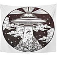 Wall Tapestry Art Deco Blanket Curtain Picnic Table Cloth Hanging Home Bedroom Living Room Dormitory Decoration Polyester Fiber UFO