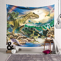 Wall Tapestry Art Decor Blanket Curtain Hanging Home Bedroom Living Room Decoration Dinosaur