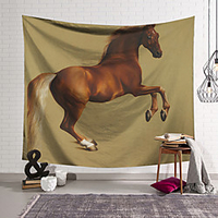 Wall Tapestry Art Decor Blanket Curtain Hanging Home Bedroom Living Room Decoration Horse Galloping Pattern