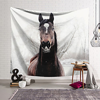Wall Tapestry Art Decor Blanket Curtain Hanging Home Bedroom Living Room Decoration Horse Galloping Pattern