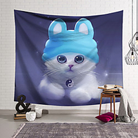 Wall Tapestry Art Decor Blanket Curtain Hanging Home Bedroom Living Room Decoration Moe Cat