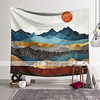 Wall Tapestry Art Decor Blanket Curtain Hanging Home Bedroom Living Room Decoration Polyester Abstract Mountains Sunrise Sunset Oil Painting Pattern