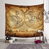 Wall Tapestry Art Decor Blanket Curtain Hanging Home Bedroom Living Room Decoration Polyester Ancient World Map miniinthebox