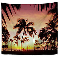 Wall Tapestry Art Decor Blanket Curtain Hanging Home Bedroom Living Room Decoration Polyester Beach Sunset miniinthebox