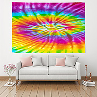 Wall Tapestry Art Decor Blanket Curtain Hanging Home Bedroom Living Room Decoration Polyester Blue Tie Dye