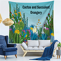 Wall Tapestry Art Decor Blanket Curtain Hanging Home Bedroom Living Room Decoration Polyester Cactus Succulent Orangery miniinthebox
