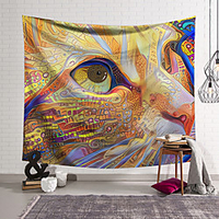 Wall Tapestry Art Decor Blanket Curtain Hanging Home Bedroom Living Room Decoration Polyester Cat