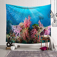Wall Tapestry Art Decor Blanket Curtain Hanging Home Bedroom Living Room Decoration Polyester Coral miniinthebox