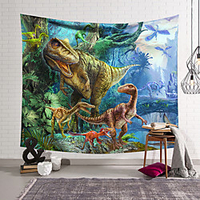 Wall Tapestry Art Decor Blanket Curtain Hanging Home Bedroom Living Room Decoration Polyester Dinosaur World