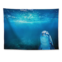 Wall Tapestry Art Decor Blanket Curtain Hanging Home Bedroom Living Room Decoration Polyester Dolphin miniinthebox