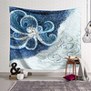 Wall Tapestry Art Decor Blanket Curtain Hanging Home Bedroom Living Room Decoration Polyester Fiber Animal Painted Blue and White Octopus Lanting Design