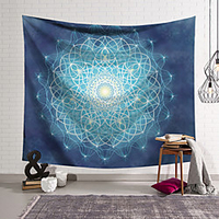 Wall Tapestry Art Decor Blanket Curtain Hanging Home Bedroom Living Room Decoration Polyester Fiber Line Geometric Symmetric Pattern Orchid Pavilion Design