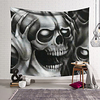 Wall Tapestry Art Decor Blanket Curtain Hanging Home Bedroom Living Room Decoration Polyester Fiber Novelty Still Life Black and White Gray Skull Skull Hands Holding Head P