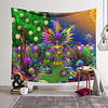 Wall Tapestry Art Decor Blanket Curtain Hanging Home Bedroom Living Room Decoration Polyester Fiber Painted Flower Bush Tree Orchid Pavilion Design