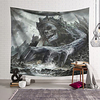 Wall Tapestry Art Decor Blanket Curtain Hanging Home Bedroom Living Room Decoration Polyester Fiber Skull Giant Mountain Range Great Sword Lanting Design Style