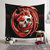 Wall Tapestry Art Decor Blanket Curtain Hanging Home Bedroom Living Room Decoration Polyester Fiber Skull Skull Flying Dragon Lanting Design