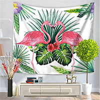 Wall Tapestry Art Decor Blanket Curtain Hanging Home Bedroom Living Room Decoration Polyester Flamingo miniinthebox
