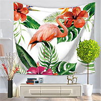 Wall Tapestry Art Decor Blanket Curtain Hanging Home Bedroom Living Room Decoration Polyester Flamingo miniinthebox