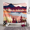 Wall Tapestry Art Decor Blanket Curtain Hanging Home Bedroom Living Room Decoration Polyester Forest Mountains Oil Painting Pattern