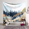 Wall Tapestry Art Decor Blanket Curtain Hanging Home Bedroom Living Room Decoration Polyester Forest Mountains Oil Painting Pattern