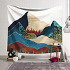 Wall Tapestry Art Decor Blanket Curtain Hanging Home Bedroom Living Room Decoration Polyester Forest Mountains Oil Painting Pattern