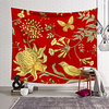 Wall Tapestry Art Decor Blanket Curtain Hanging Home Bedroom Living Room Decoration Polyester Golden Flower Bird Butterfly