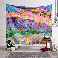 Wall Tapestry Art Decor Blanket Curtain Hanging Home Bedroom Living Room Decoration Polyester Hippie Mountains Psychedelic Abstract