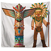 Wall Tapestry Art Decor Blanket Curtain Hanging Home Bedroom Living Room Decoration Polyester Indian Boy miniinthebox