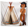 Wall Tapestry Art Decor Blanket Curtain Hanging Home Bedroom Living Room Decoration Polyester Indian Boy miniinthebox