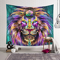 Wall Tapestry Art Decor Blanket Curtain Hanging Home Bedroom Living Room Decoration Polyester Lion Head