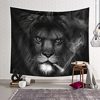 Wall Tapestry Art Decor Blanket Curtain Hanging Home Bedroom Living Room Decoration Polyester Mighty Lion