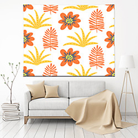 Wall Tapestry Art Decor Blanket Curtain Hanging Home Bedroom Living Room Decoration Polyester Plant Flower Floral