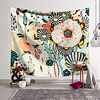 Wall Tapestry Art Decor Blanket Curtain Hanging Home Bedroom Living Room Decoration Polyester Retro Tropical Leaves Colorful Lotus