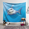 Wall Tapestry Art Decor Blanket Curtain Hanging Home Bedroom Living Room Decoration Polyester Shark miniinthebox