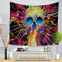 Wall Tapestry Art Decor Blanket Curtain Hanging Home Bedroom Living Room Decoration Polyester Skull Fantasy miniinthebox