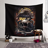 Wall Tapestry Art Decor Blanket Curtain Hanging Home Bedroom Living Room Decoration Polyester Skull miniinthebox