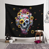 Wall Tapestry Art Decor Blanket Curtain Hanging Home Bedroom Living Room Decoration Polyester Skull Pattern Tapestry