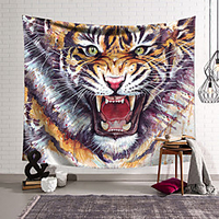 Wall Tapestry Art Decor Blanket Curtain Hanging Home Bedroom Living Room Decoration Polyester Tiger miniinthebox