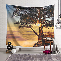 Wall Tapestry Art Decor Blanket Curtain Hanging Home Bedroom Living Room Decoration Polyester Tree Sunset miniinthebox