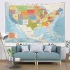 Wall Tapestry Art Decor Blanket Curtain Hanging Home Bedroom Living Room Decoration Polyester United States Map miniinthebox