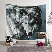 Wall Tapestry Art Decor Blanket Curtain Hanging Home Bedroom Living Room Decoration Polyester Wolf