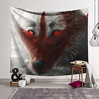 Wall Tapestry Art Decor Blanket Curtain Hanging Home Bedroom Living Room Decoration Polyester Wolf