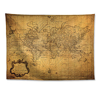Wall Tapestry Art Decor Blanket Curtain Hanging Home Bedroom Living Room Decoration Polyester World Map miniinthebox